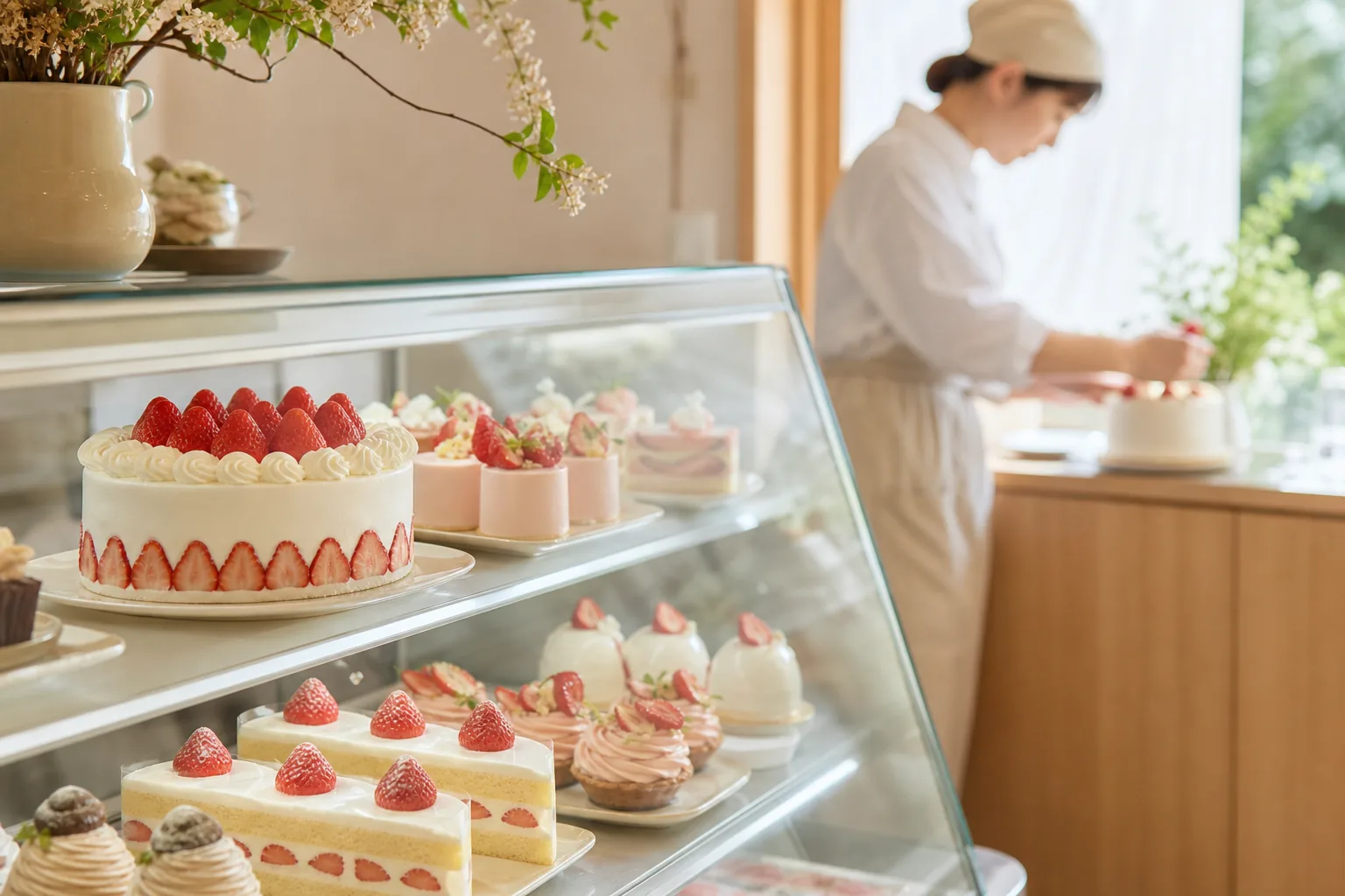 ケーキショップLPの自主制作イメージ